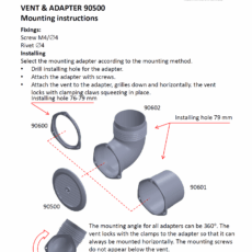 Monteringanvisningar - Ventilgaller och adapter