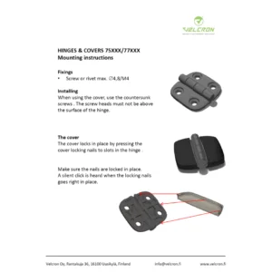 Asennusohjeet – Saranat ja peitelevyt 77XXX