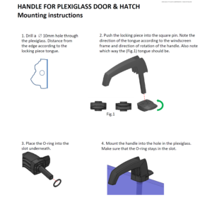 Mounting instructions – Handle for plexiglass door and hatch 36000
