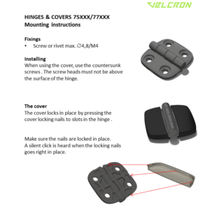 Mounting instructions – Hinges & cover plates 77XXX